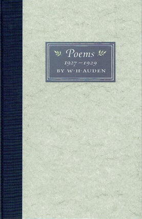 Item #016949 Poems 1927-1929 : A Photographic and Typographic Facsimile of the Original Notebook...