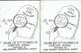Item #018488 Cemetery Records Of Pittsylvania County Virginia Volume I & II. VA-NC Piedmont...