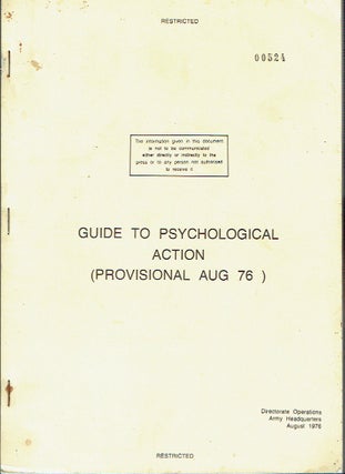 Item #018902 Guide To Psychological Action (Provisional Aug 76