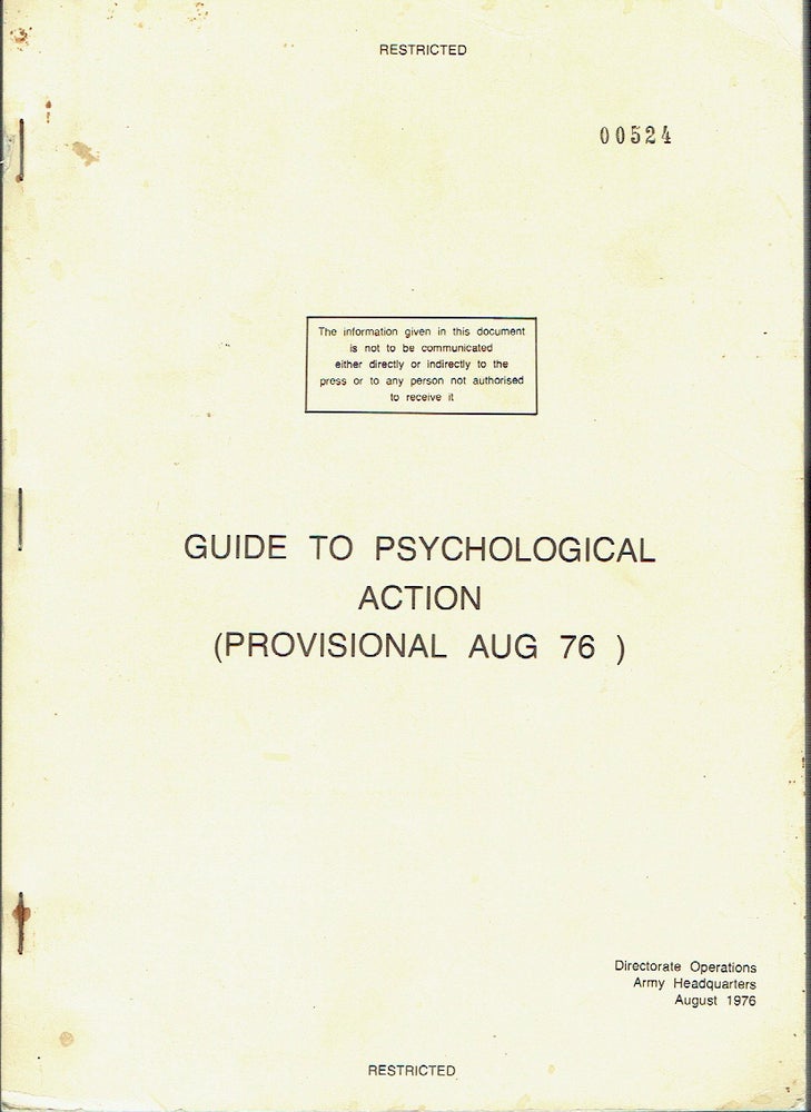 Item #018902 Guide To Psychological Action (Provisional Aug 76)