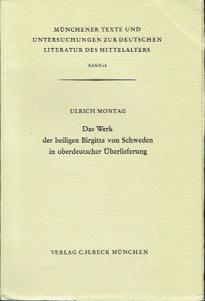 Item #019464 Das Werk der heiligen Brigitta von Schweden in oberdeutscher Überlieferung - Texte...