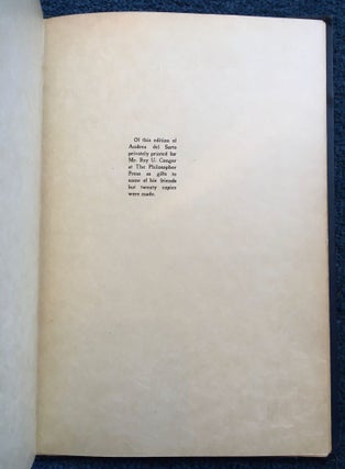 Andrea del Sarto : Called The Faultless Painter. One of Robert Browning's Matchless Poems