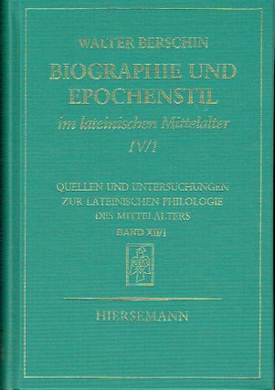 Item #019694 Biographie und Epochenstil im lateinischen Mittelalter: Ottonische Biographie. Das...