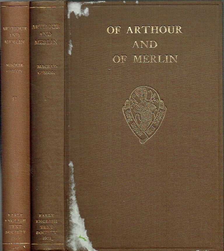 Item #020474 Of Arthour And Of Merlin: Volume I - Text; Volume II - Introduction, Notes, Glossary [2 volumes]. O. D. Macrae-Gibson.