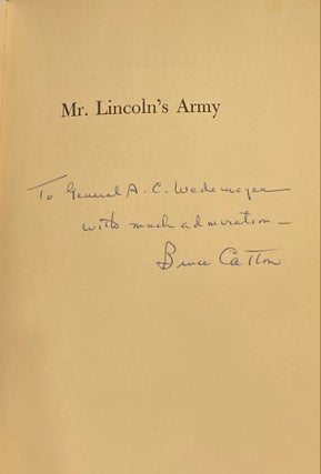 Item #021210 Mr. Lincoln's Army. Bruce Catton
