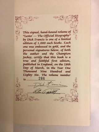 Lester: The Official Biography