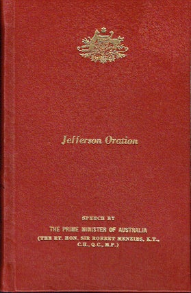 Item #021424 Jefferson Oration: Speech by the Prime Minister of Australia (The Rt. Hon. Sir...