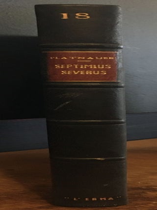 Item #022474 The Life and Reign of the Emperor Lucius Septimius Severus (Studia Historica 18)....