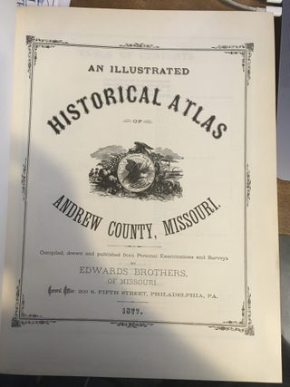 Four Atlases and a Picture Book of Andrew County, Missouri 1877 1897 1904 1909 1926