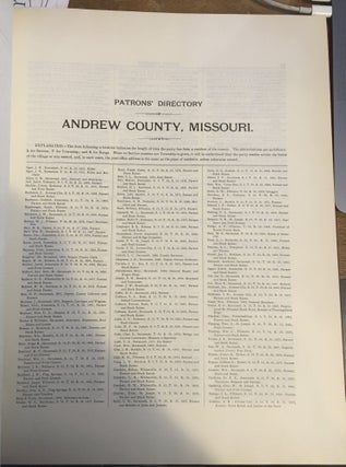Four Atlases and a Picture Book of Andrew County, Missouri 1877 1897 1904 1909 1926