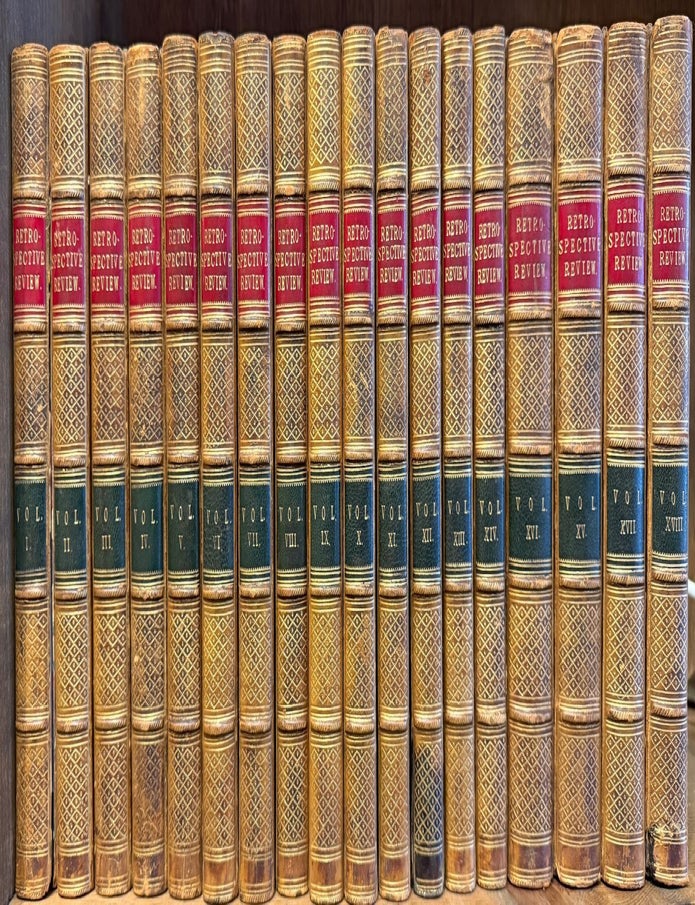 Item #022973 The Retrospective Review [18 vols, complete]. Henry Southern, Nicholas Harris Nicolas eds.