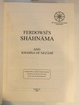Ferdowsi's Shahnama [Shahnameh] and Khamsa of Nezami