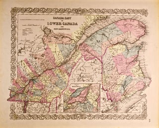 Item #418557 Canada East or Lower Canada and New Brunswick [Map of]. J. H. Colton