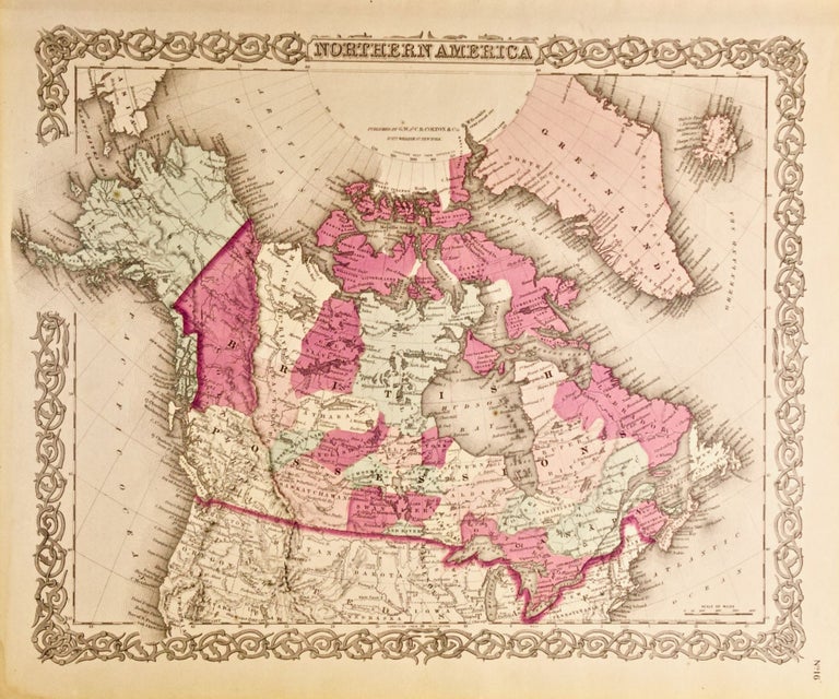 Item #418558 Northern America [Canada] [Map of]. G. W. Colton, C B.