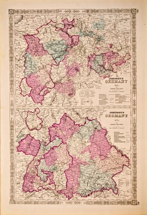Item #418571 Johnson's Germany No. 2 [and] Johnson's Germany No. 3 [Map of]. Johnson and Ward