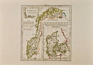 Item #418667 Norwege [and] Royaume de Danemarck [two maps on one sheet] [Carte de]. Robert de...