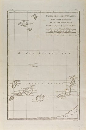 Item #418681 Carte des Isles Canaries, avec l'Isle de Madere, et celle de Porto Santo [Carte de]...