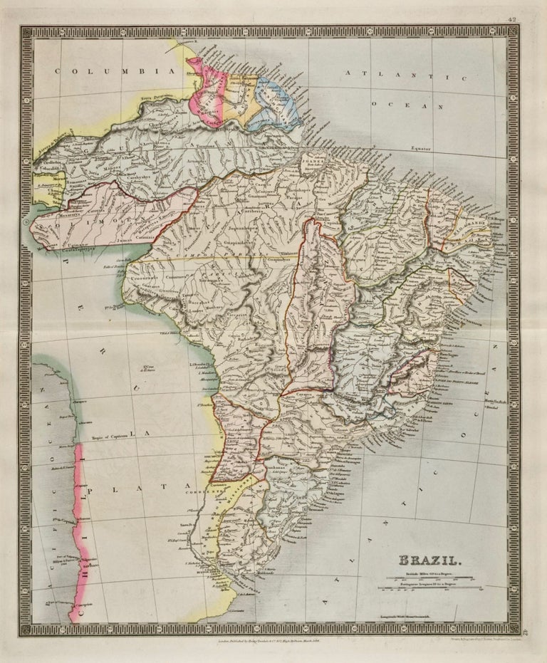Item #418724 Brazil [Map of] [South America]. John Dower.