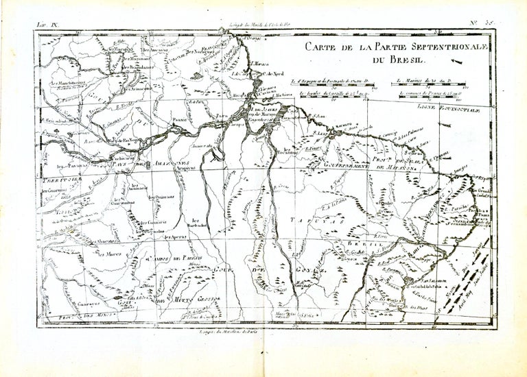 Item #418901 Carte de la Partie Septentrionale du Bresil [Map of the Northern Part of Brazil] [South America]. Rigobert Bonne.