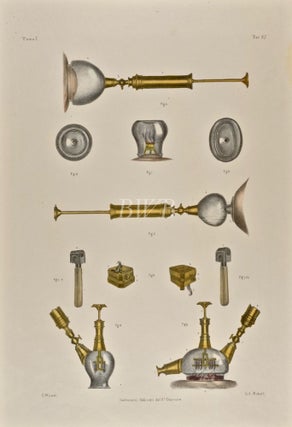 Ventose, scarificatori, bdellometri [Suction cups, scarifiers, bdellometers. Nicolas Henri Jacob, J. M. Bourgery.