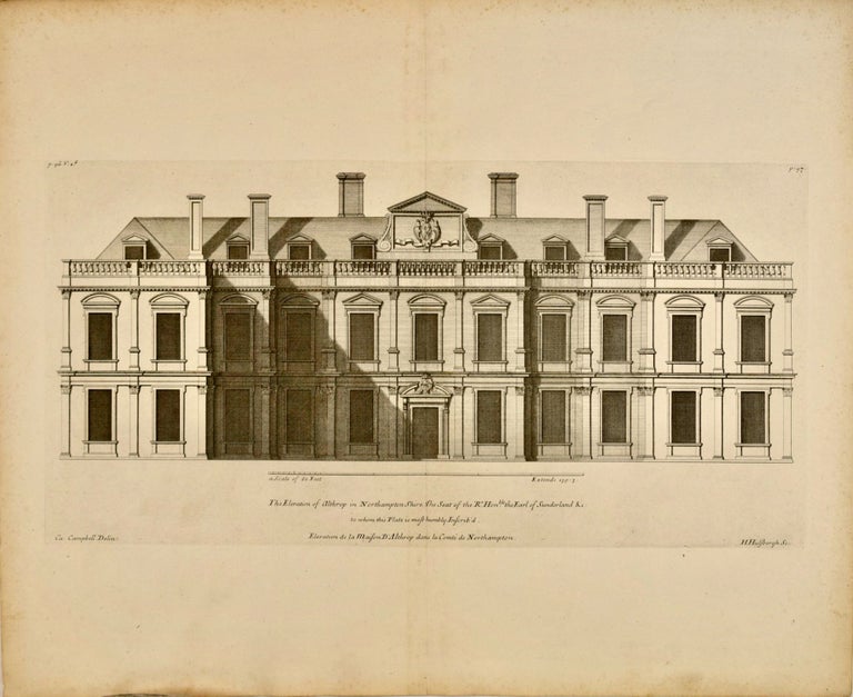 Item #618946 The Elevation of Althrop in Northamptonshire. Colen Campbell.